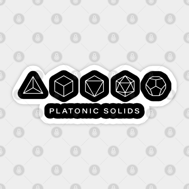 Platonic Solids - 5 Sticker by souloff